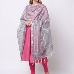 Dupatta Bazaar Checked Tasselled Dupatta image 2
