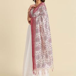 Dupatta Bazaar Warli Printed Art Silk Dupatta image 5