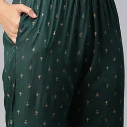 Shedika Floral Printed Regular Straight Kurta With Trousers & Dupatta image 3
