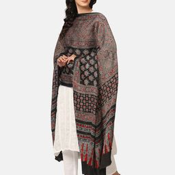 THE WEAVE TRAVELLER Ethnic Motifs Printed Block Print Dupatta image 5