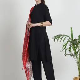 LOOM LEGACY Printed Art Silk Dupatta image 4