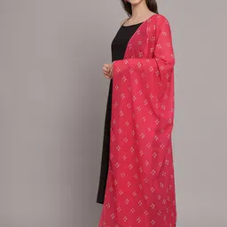 Myshka A-Line Pure Cotton Kurta with Palazzos & Dupatta image 4