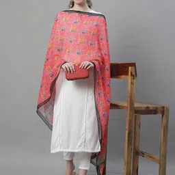 LOOM LEGACY Ethnic Motifs Printed Sequinned Georgette Dupatta image 2
