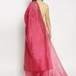 Dupatta Bazaar Fuchsia Ethnic Motifs Printed Khari Print Dupatta image 5