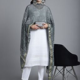 LOOM LEGACY Printed Chanderi Dupatta image 2