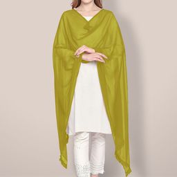 Dupatta Bazaar Chiffon Dupatta With Fringed Border image 5