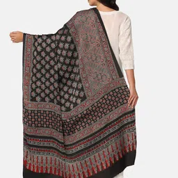 THE WEAVE TRAVELLER Ethnic Motifs Printed Block Print Dupatta image 4