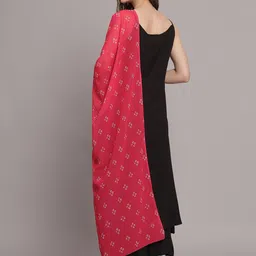 Myshka A-Line Pure Cotton Kurta with Palazzos & Dupatta image 3