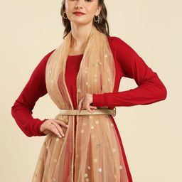 Dupatta Bazaar Geometric Embroidered Dupatta with Sequinned image 5