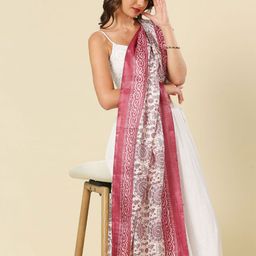 Dupatta Bazaar Warli Printed Art Silk Dupatta image 4