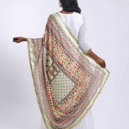 TEEJH Ethnic Motifs Printed Dupatta With Mirror Work image 2