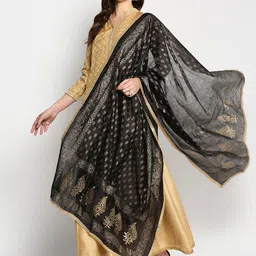 Dupatta Bazaar Ethnic Motifs Printed Khari Print Silk Dupatta image 5