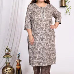 Swasti Floral Printed Regular Sequinned Pure Cotton Kurta with Trousers & With Dupatta image 5