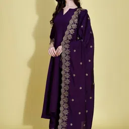 KALINI Anarkali Kurta with Palazzos & With Dupatta image 5