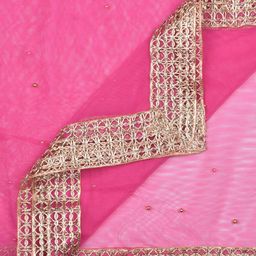 Dupatta Bazaar Ethnic Motifs Embroidered Net Dupatta with Beads and Stones image 2