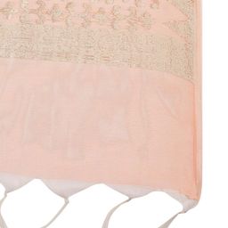 Dupatta Bazaar Peach-Coloured & Gold-Toned Ethnic Motifs Woven Design Dupatta With Zari image 3