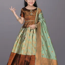 BAESD Girls Ready to Wear Lehenga & Blouse With Dupatta-image-72
