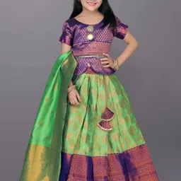 BAESD Girls Ready to Wear Lehenga & Blouse With Dupatta-image-28