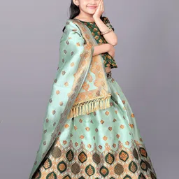 BAESD Girls Woven Design Ready to Wear Lehenga & Choli With Dupatta-picture-15