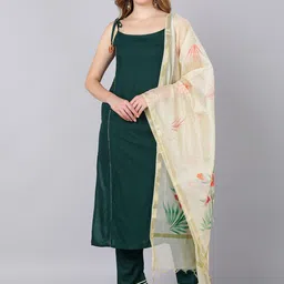 Indi INSIDE Gotta Patti Shoulder Straps Kurta With Trousers & Dupatta-39