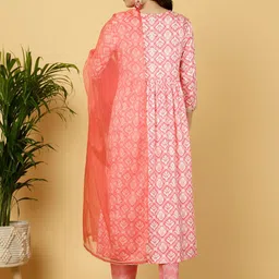 KALINI Ethnic Motifs Printed Thread Work Kurta with Trousers & Dupatta image 2