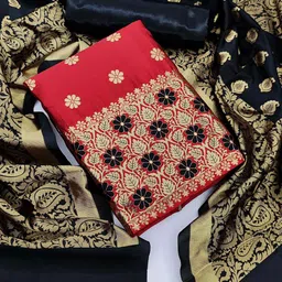 SHADOW & SAINING Ethnic motifs Woven Design Unstitched Dress Material-image-66