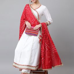 Khushal K Women Angrakha Kurta with Trousers & Dupatta-23
