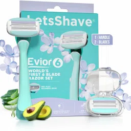 Evior 6 Body Hair Removal Razor for Women with Wide Head & Open Flow Cartridge, Women-picture-14