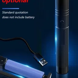 XTRDT Green Laser Pointer Presentation 2 in 1 Out Put Power 100 MW Class 3rd B Output Wavelength 532NM with Starry Lense Battery Charger& Sefty Keys image 2