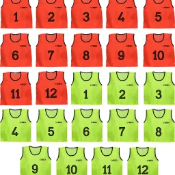 Bibs (24 Pcs)Orange, Yellow Medium Football, Hockey Bib-15