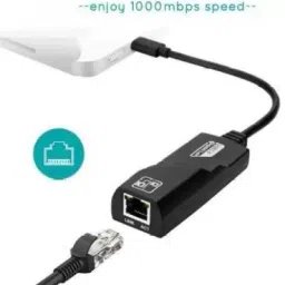 ULTRABYTES USB C to Ethernet Adapter, USB 3.0 Type C to RJ45 Cat5 Ethernet Adapter Lan Adapter image 2