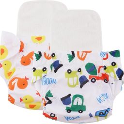 Reusable Baby Cloth Diapers with Insert Pads – Pack of 2 - New Born-image-17