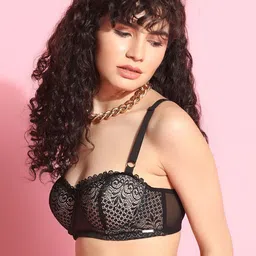 Da Intimo Self Design Medium Coverage Balconette Bra With All Day Comfort image 2