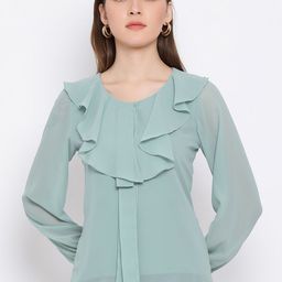 ALL WAYS YOU Round Neck Ruffled Top-image-72
