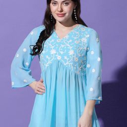 FASHION DREAM Floral Printed V-Neck Georgette Top-picture-25