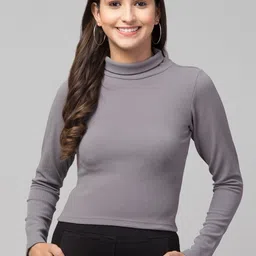 Orchid Blues Grey Net Fitted Top-picture-12