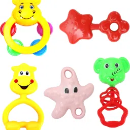 Infant Colourful Plastic Non Toxic Set Of 5 Attractive Rattles For New Borns Rattle-23