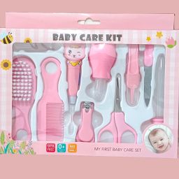 Complete Health Care and Grooming Kit for babies | 10 pieces | Pink |-24