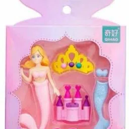 amb Mermaid character Erasers for Kids (Random Design, Random Color) (Pack of 1 Box with 5 Eraser's) Non-Toxic Eraser Non-Toxic Eraser image 2