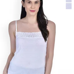 Aimly  Pack Of 3 Cotton Adjustable Strap Lace Spaghetti-image-99