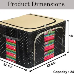 E Solutions WARDROBE ORGANISER/STORAGE BOX-351 (24LITERS) Poly-canvas Laundry Bag-image-27