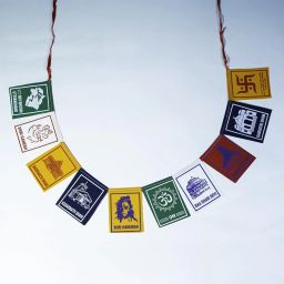 Hindu Religious Prayer Flag Rectangle Car Window Flag-image-10