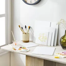 variety canvas 18" X 24" STRETCHED CANVAS Cotton Medium Grain Pre Stretched Canvas, Stretched Canvas Board, Primed Canvas Board, Board Canvas (Set of 2) image 5