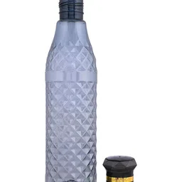Kuber Industries Crystal Bingo Grey & Yellow 12 Pieces Water Bottles 1 L-image-69