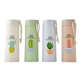 WELOUR Multicoloured Set of 4 Glass Printed Water Bottle-21