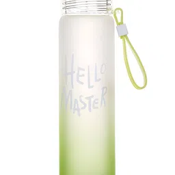 WELOUR Green Single Glass Printed Water Bottle-42
