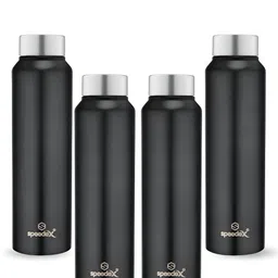 Speedex Black Set of 4 Stainless Steel Solid Water Bottle-27