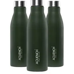 AQUENCH Green 3 Pieces Stainless Steel Solid Water Bottle-8