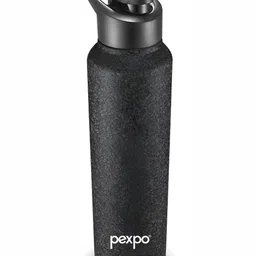 Pexpo Black Textured Stainless Steel Leak Proof Water Bottle 1 Ltr-2