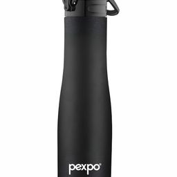 Pexpo Black Single Stainless Steel Flip Swing Cap Water Bottle 1 L-40